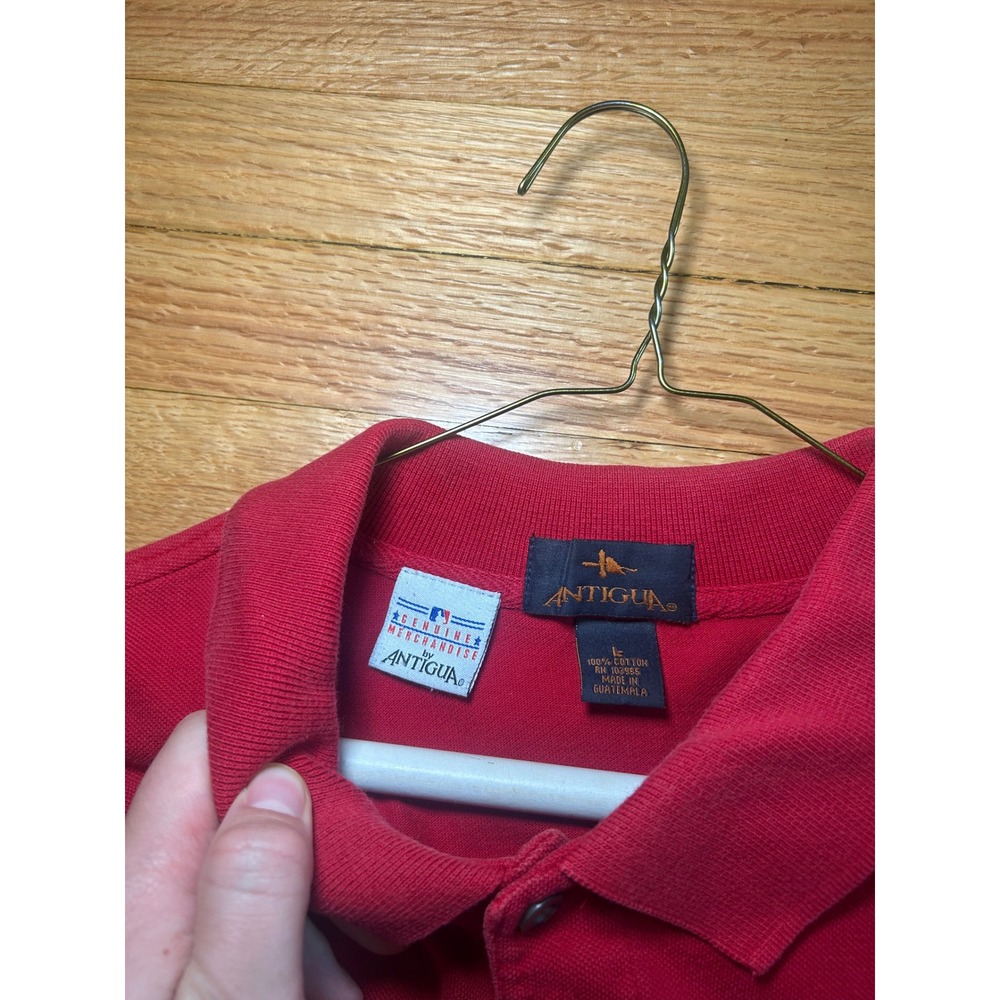 Antigua St Louis Cardinals Mens Red Polo Shirt Busch Stadium Final Season Large - Picture 6 of 8